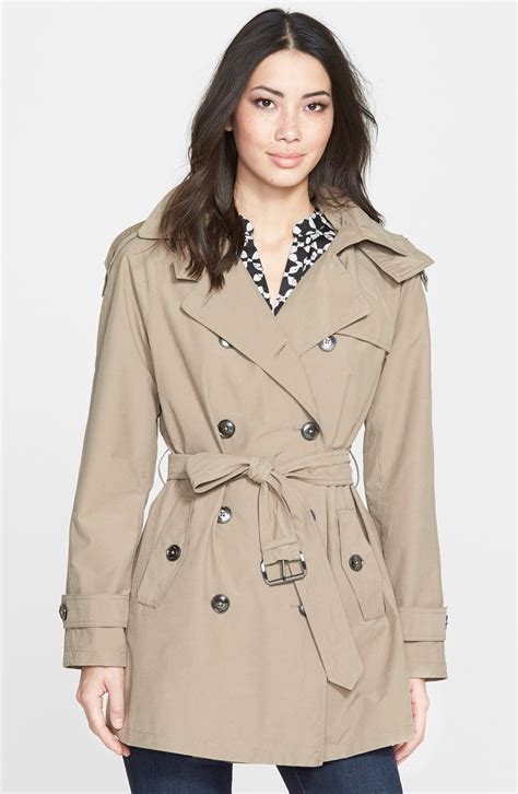 michael kors double breasted trench coat blush|Women's MICHAEL Michael Kors Trench Coats .